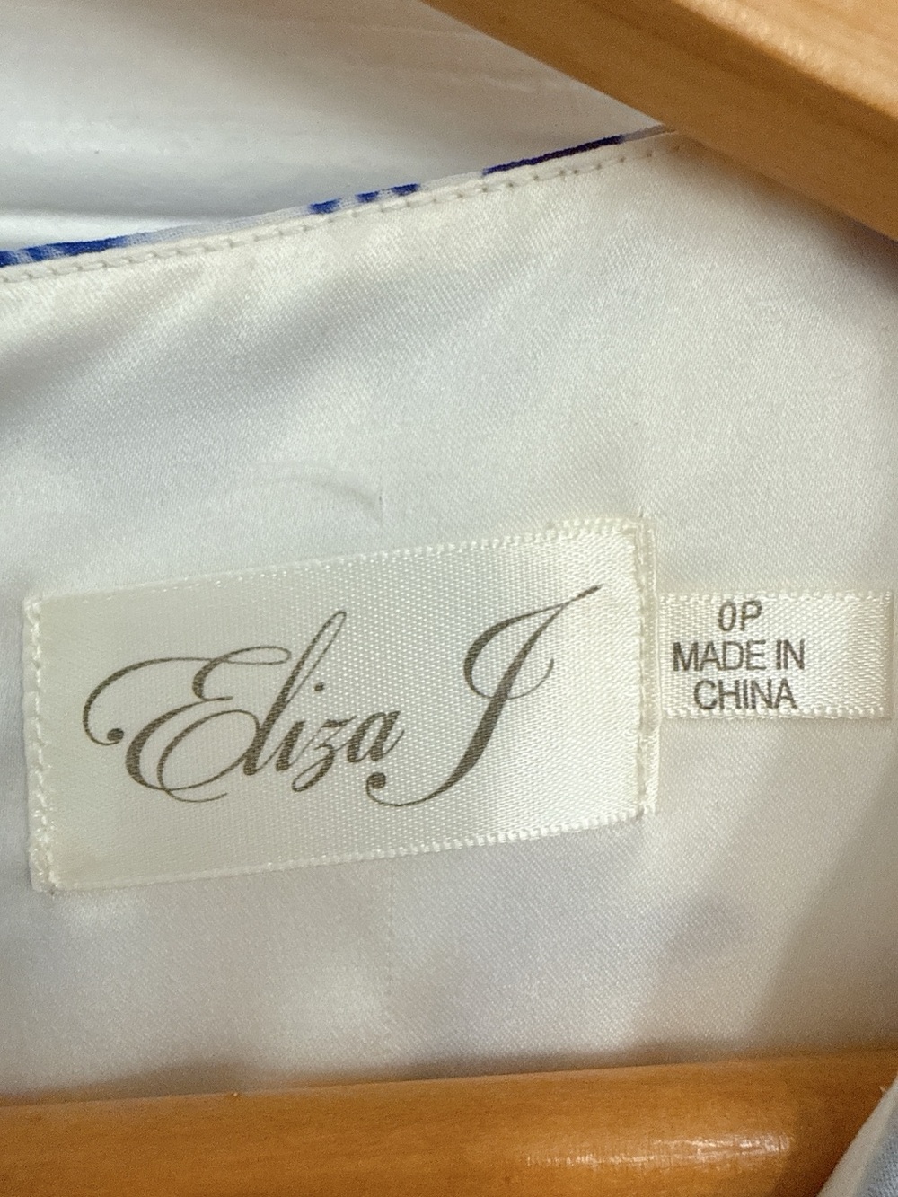 Eliza J White Maxi Dress with Blue Floral Print - Picture 3 of 3